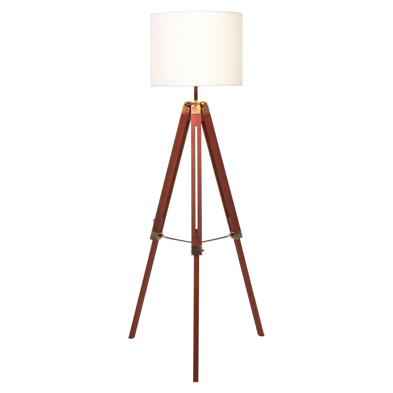 Chiltern Tripod Floor Lamp With Brown Base