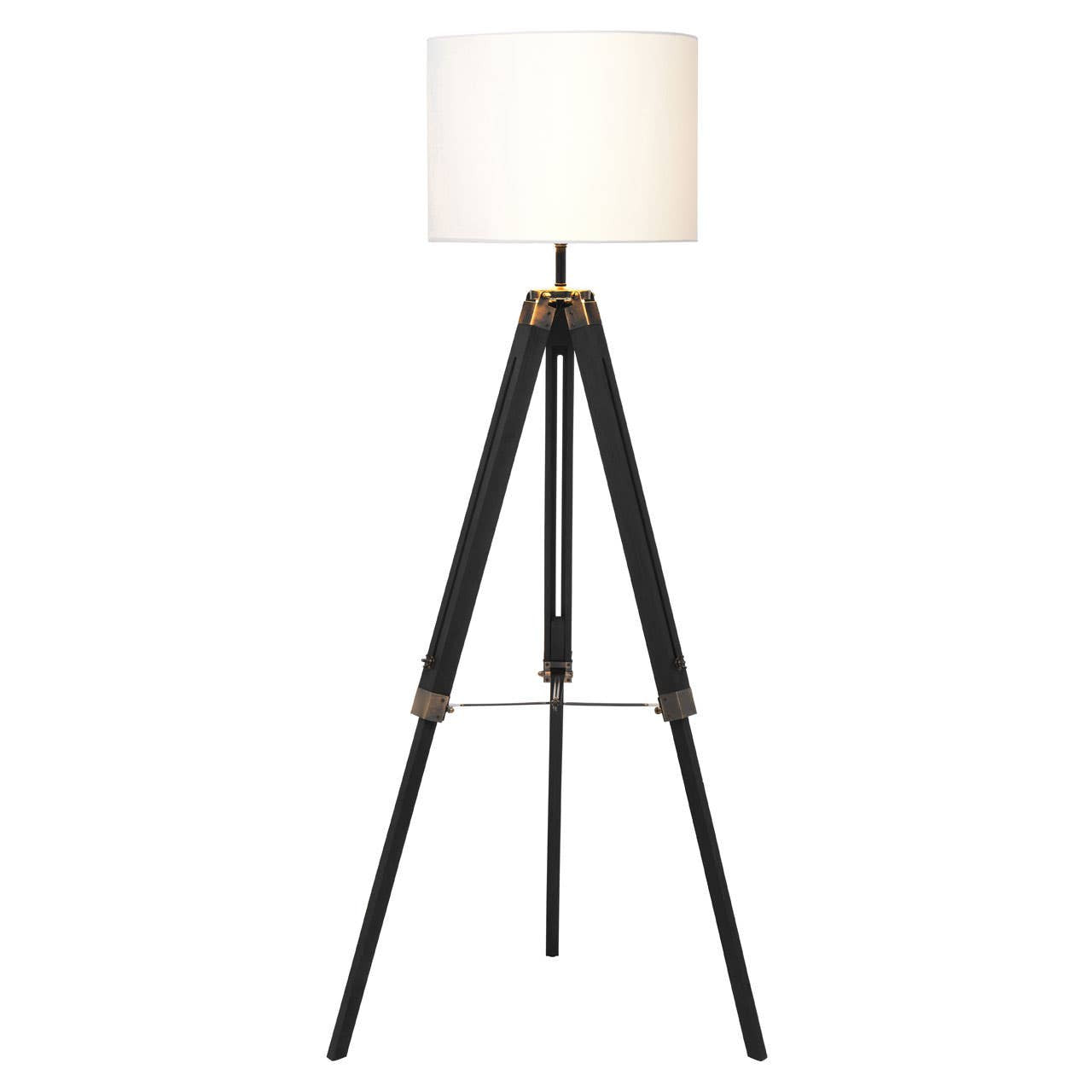 Chiltern Tripod Floor Lamp With Black Base