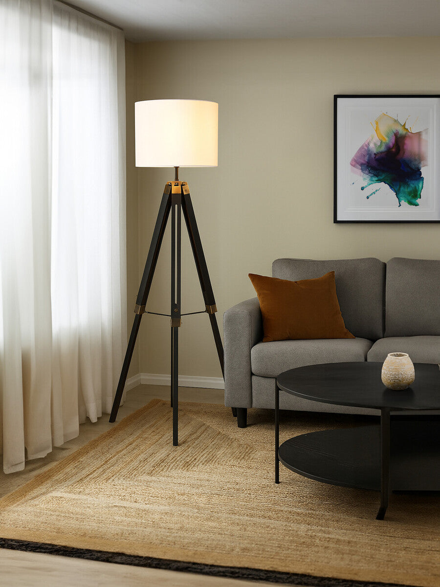 Chiltern Tripod Floor Lamp With Black Base