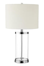 Hartwell Glass Table Lamp with Cream Shade