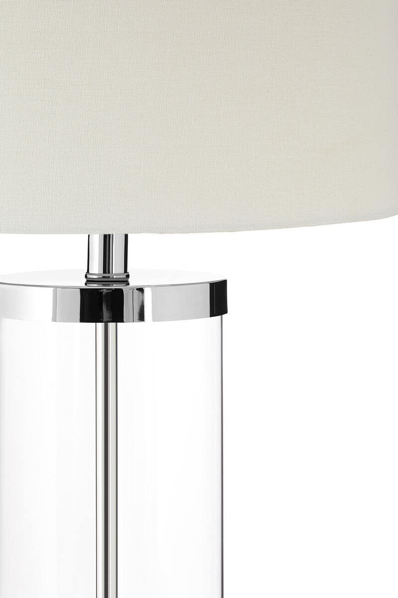 Hartwell Glass Table Lamp with Cream Shade