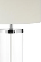 Hartwell Glass Table Lamp with Cream Shade