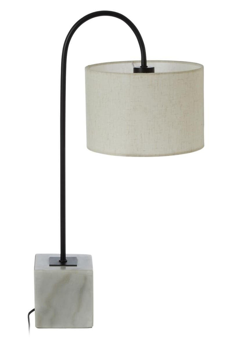 Sterling Curved Table Lamp with Marble Base