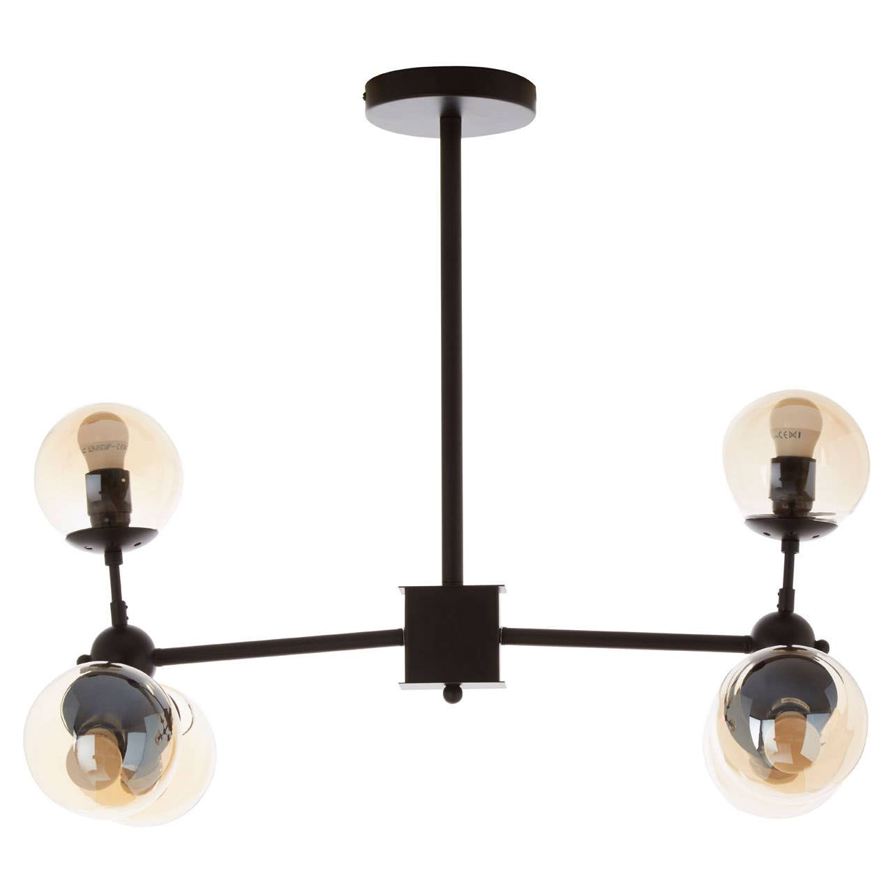 Suri 6 Arm Matte Black Pendant Light