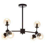 Suri 6 Arm Matte Black Pendant Light