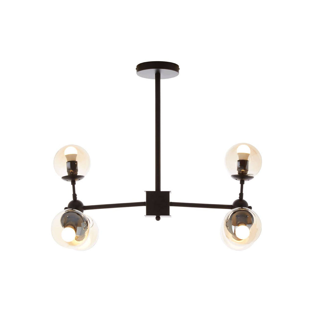 Suri 6 Arm Matte Black Pendant Light