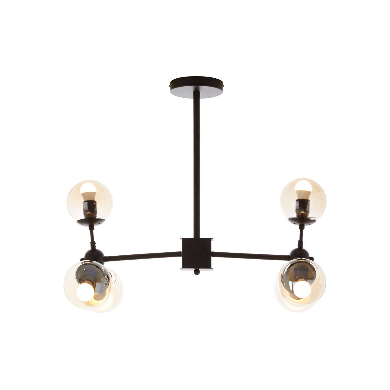 Suri 6 Arm Matte Black Pendant Light