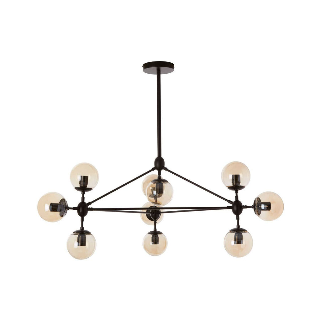 Suri 10 Arm Matte Black Pendant Light