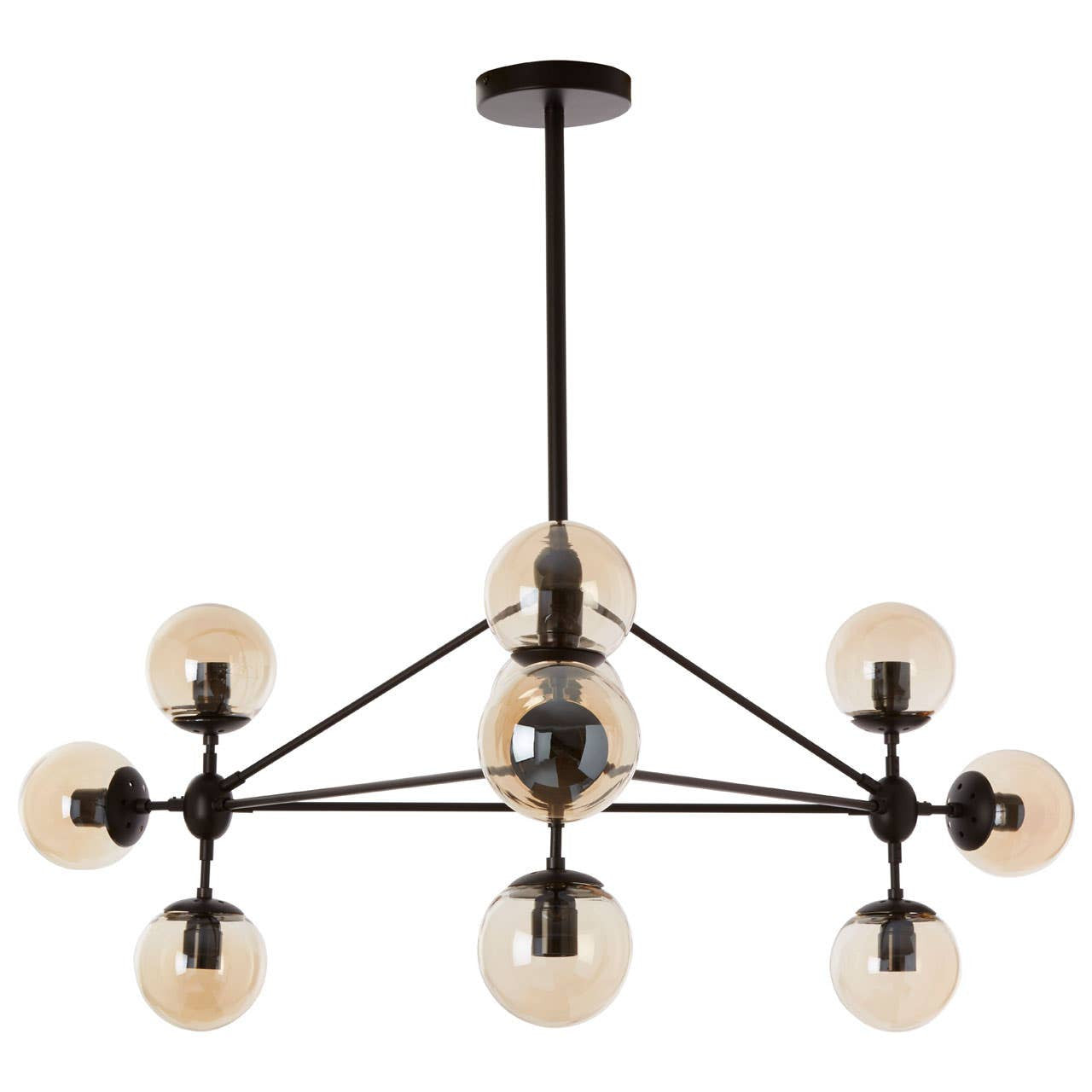 Suri 10 Arm Matte Black Pendant Light