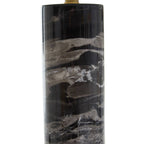 Onyx Black Marble Table Lamp with Ivory Shade
