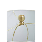 Onyx Black Marble Table Lamp with Ivory Shade