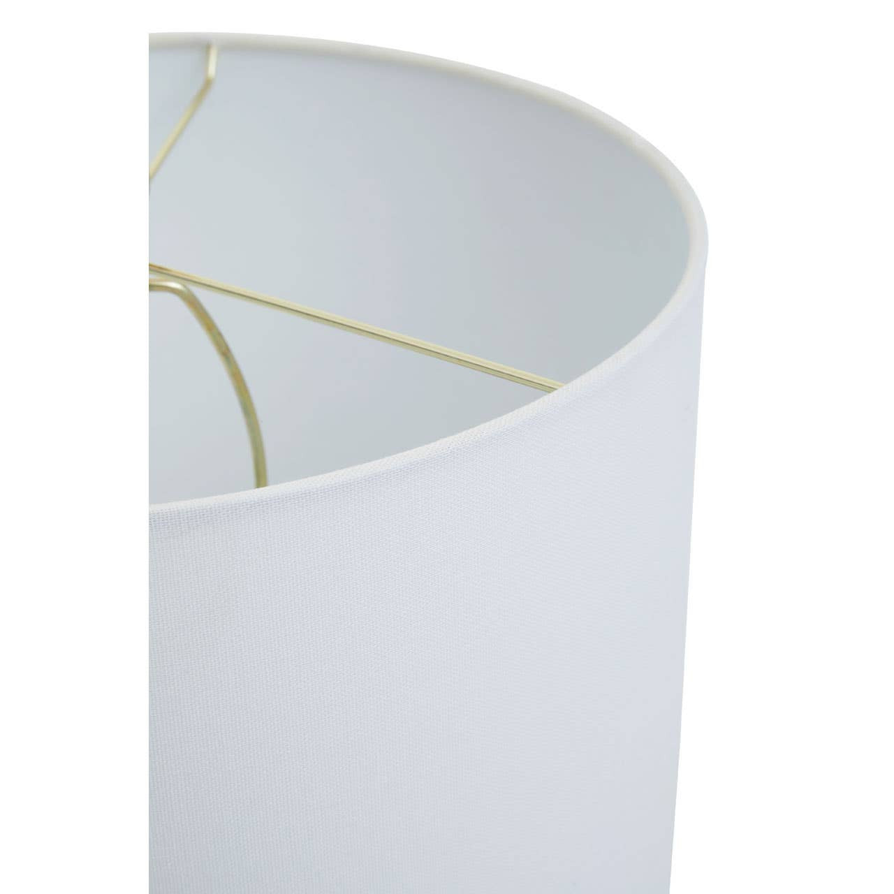 Onyx Black Marble Table Lamp with Ivory Shade