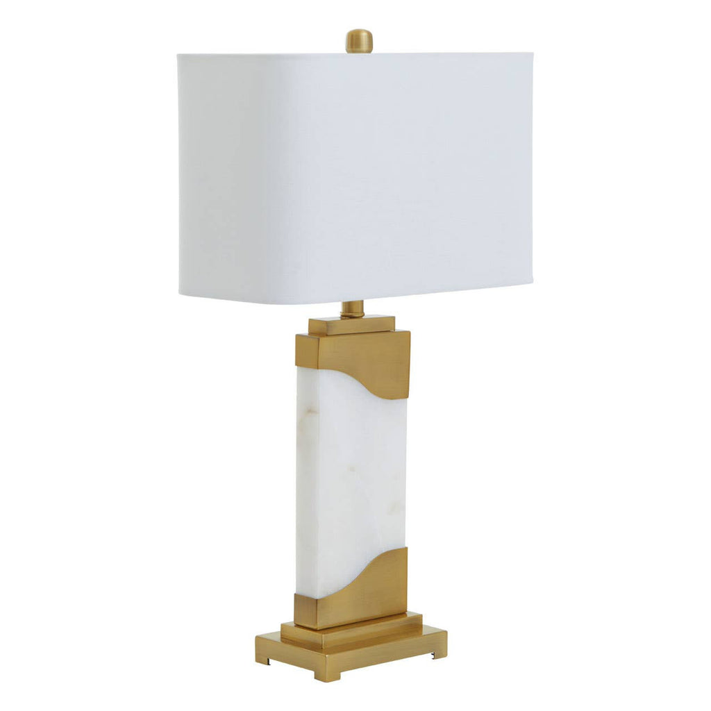 Maren Table Lamp in White Marble and Gold