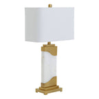 Maren Table Lamp in White Marble and Gold