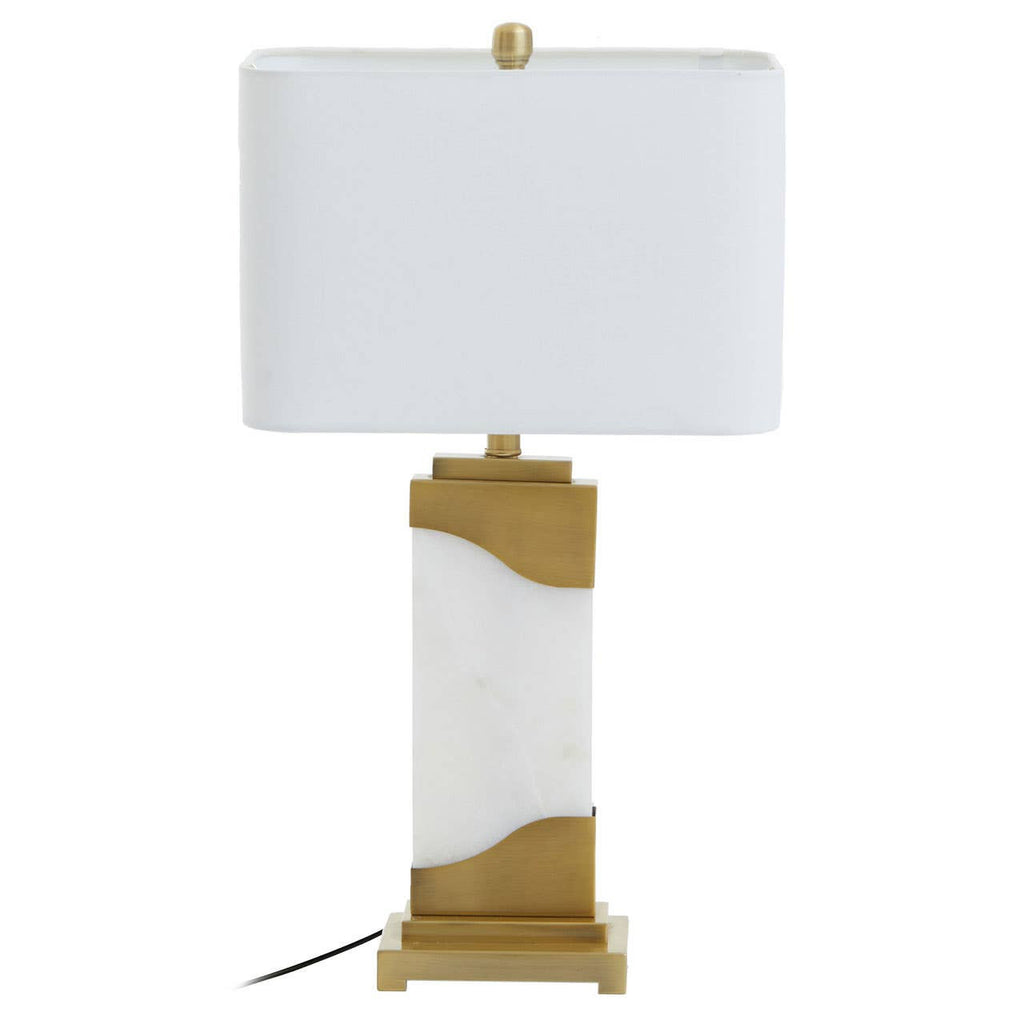 Maren Table Lamp in White Marble and Gold