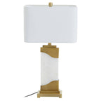 Maren Table Lamp in White Marble and Gold
