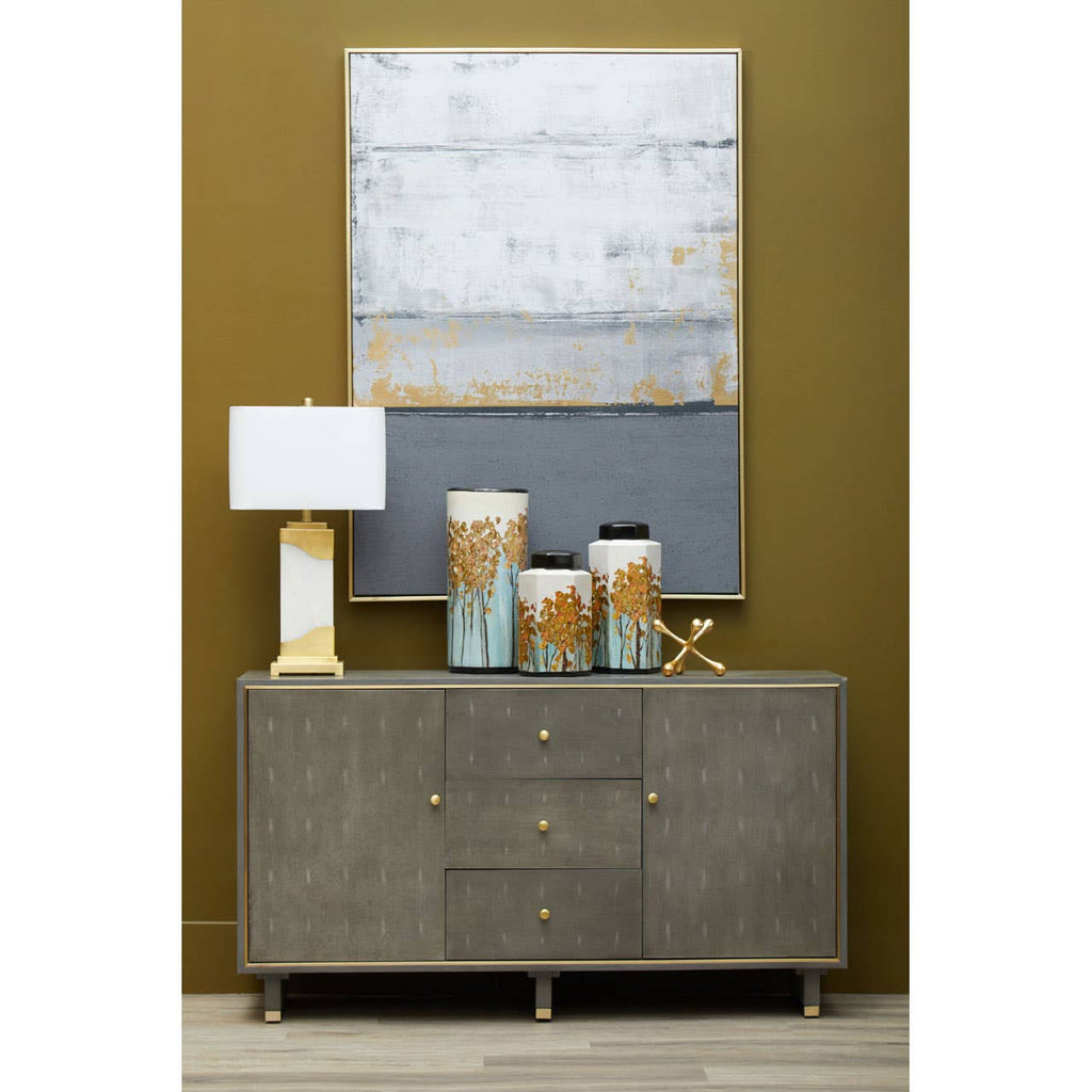 Maren Table Lamp in White Marble and Gold