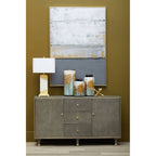 Maren Table Lamp in White Marble and Gold