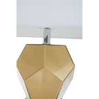 Briony Gold Glass Table Lamp with Chrome Base