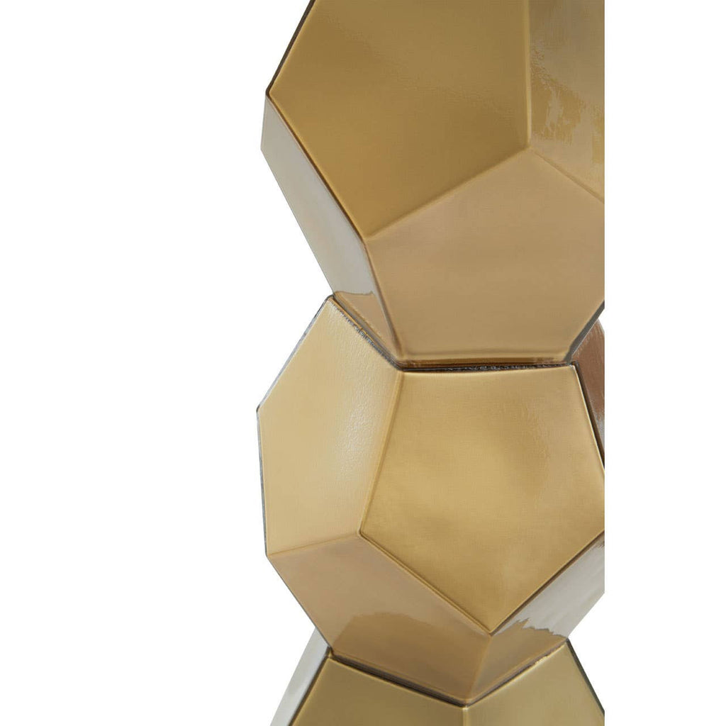 Briony Gold Glass Table Lamp with Chrome Base