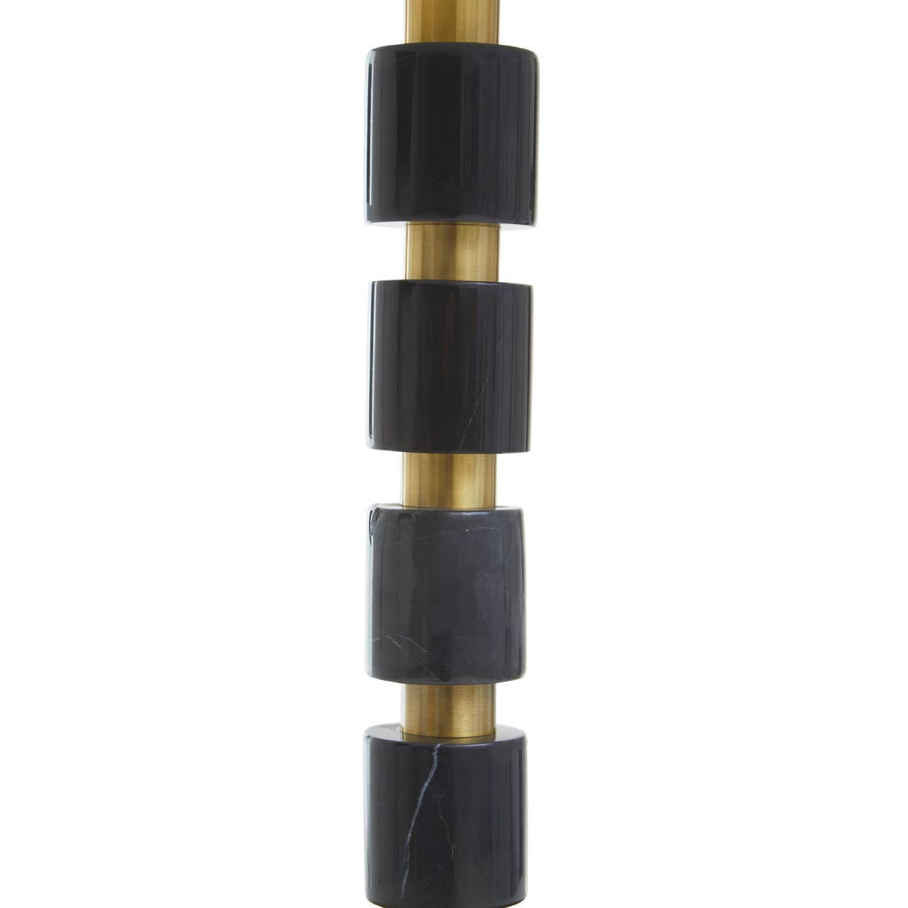 Freya Black Marble and Brushed Gold Table Lamp