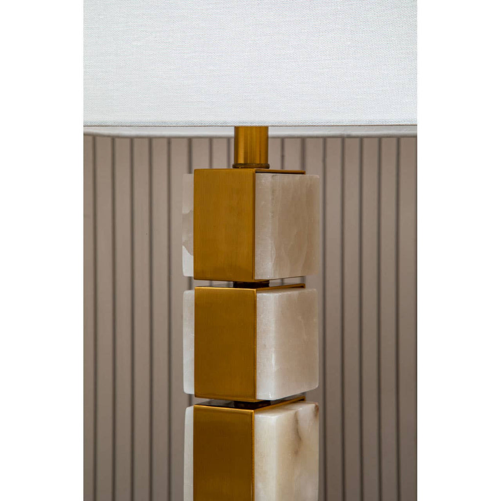 Caldera White Fabric Shade Table Lamp