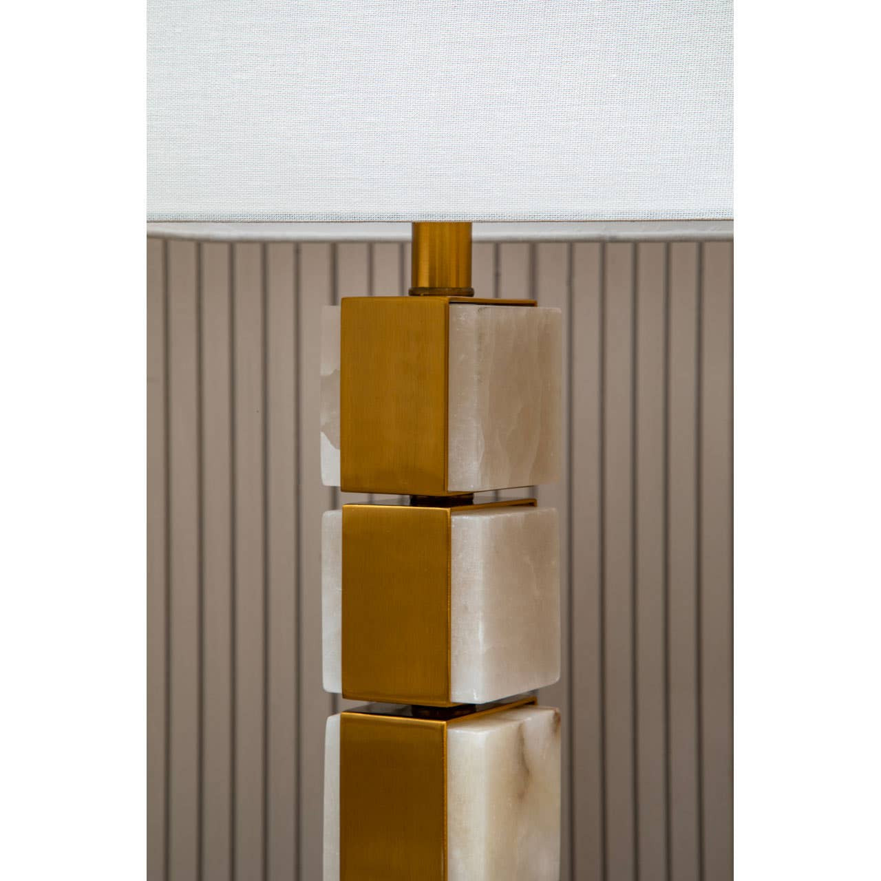 Caldera White Fabric Shade Table Lamp