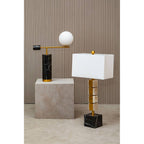 Caldera White Fabric Shade Table Lamp