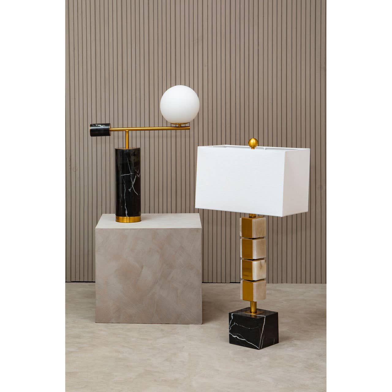 Caldera White Fabric Shade Table Lamp