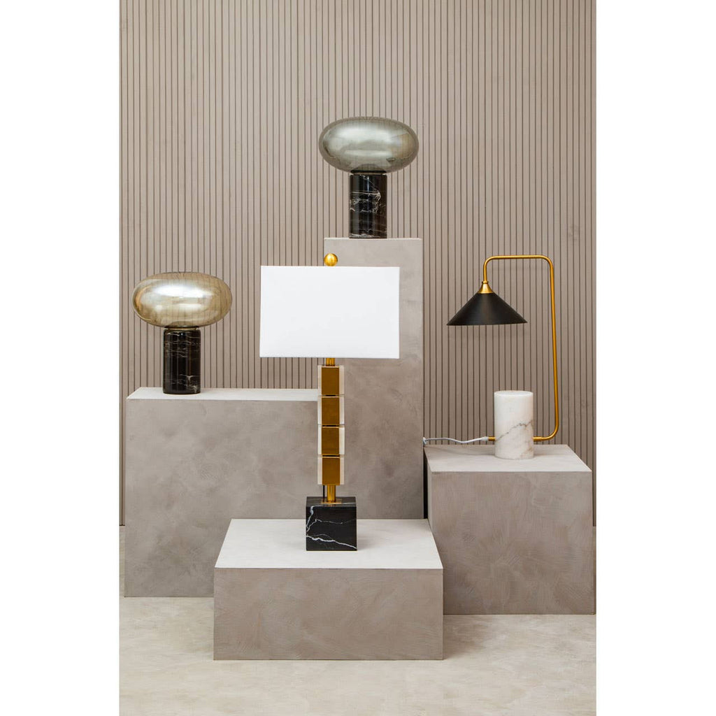 Caldera White Fabric Shade Table Lamp