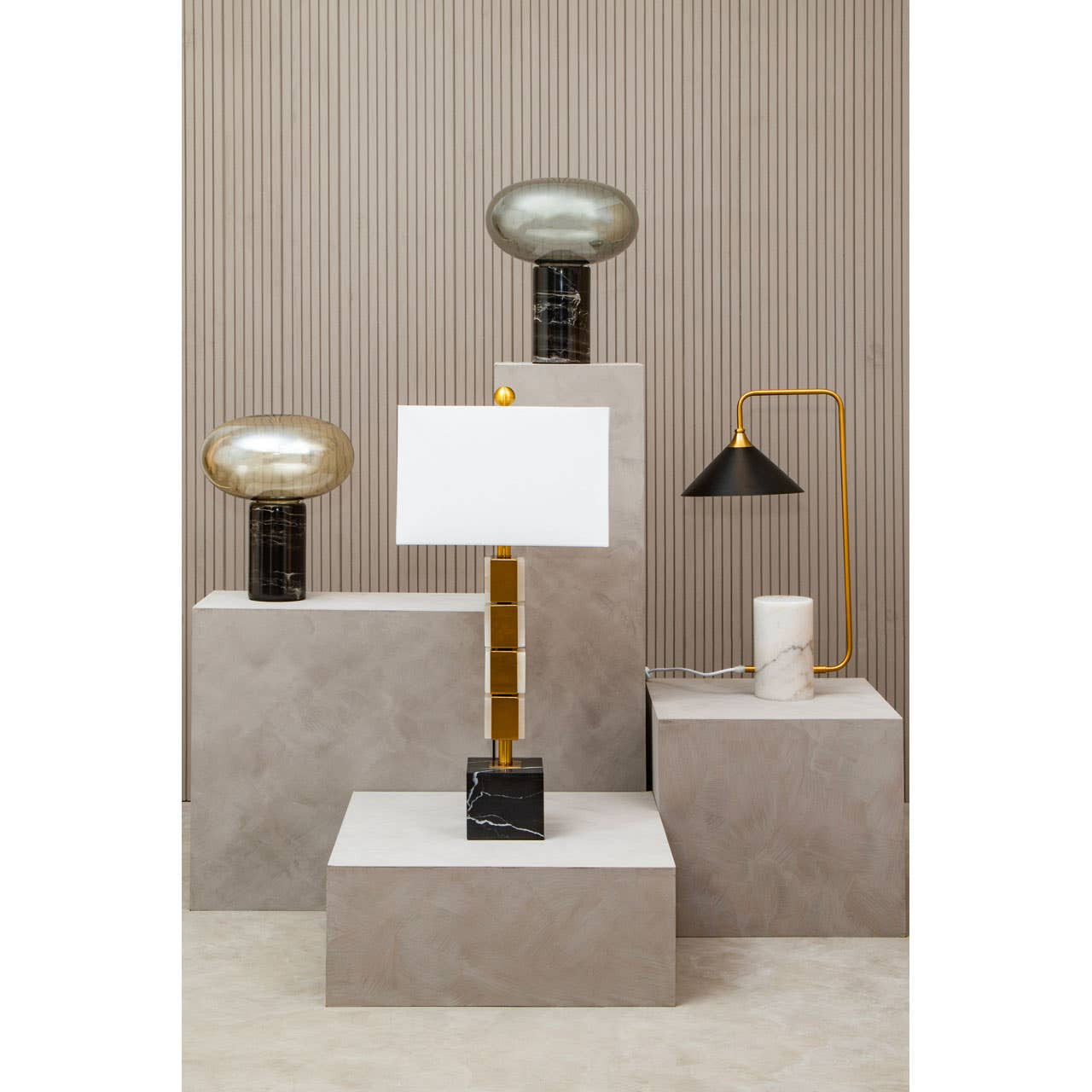 Caldera White Fabric Shade Table Lamp
