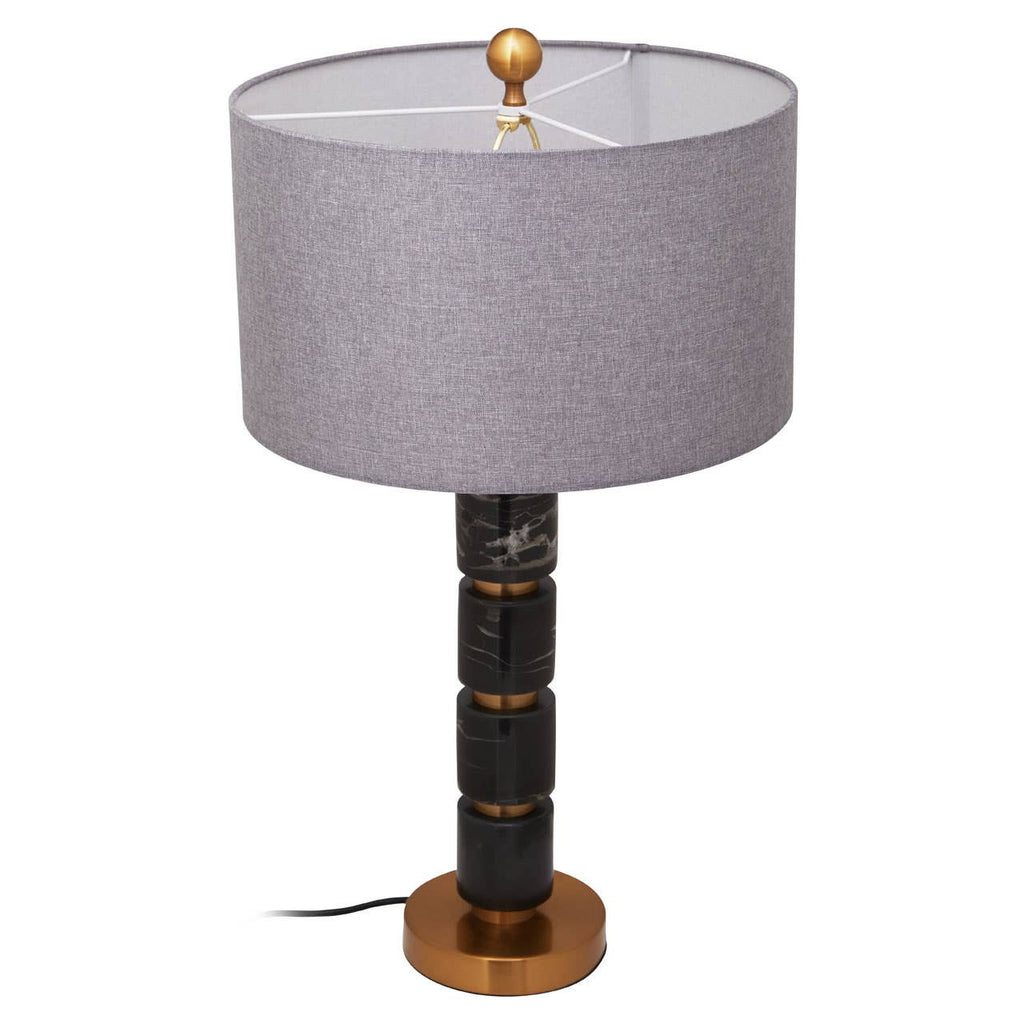 Caldera Grey Fabric Shade Table Lamp