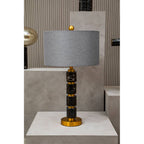Caldera Grey Fabric Shade Table Lamp