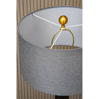 Caldera Grey Fabric Shade Table Lamp