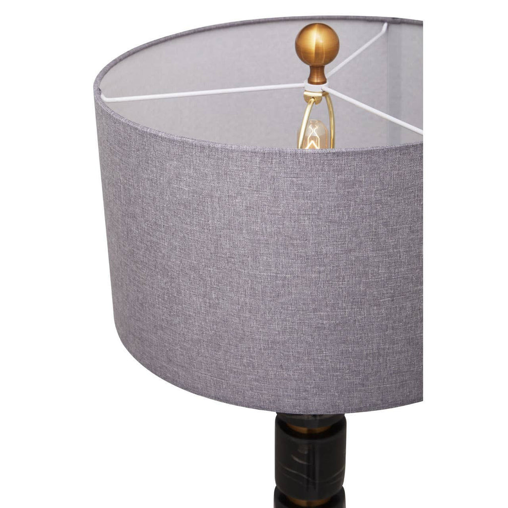 Caldera Grey Fabric Shade Table Lamp