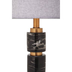 Caldera Grey Fabric Shade Table Lamp