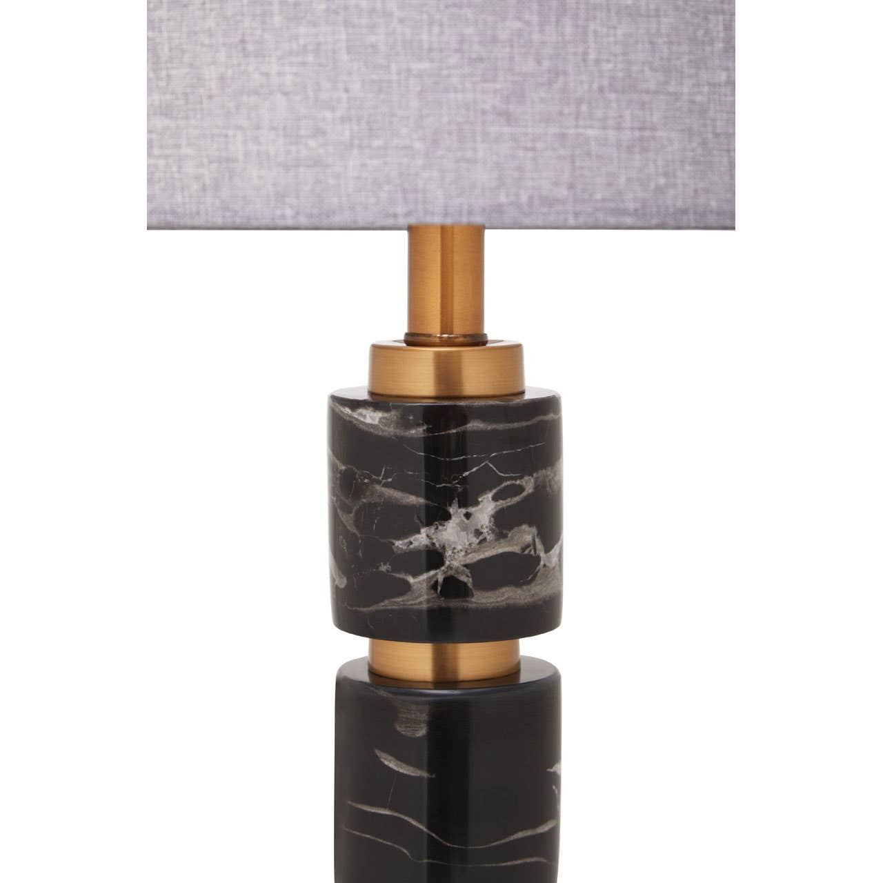 Caldera Grey Fabric Shade Table Lamp