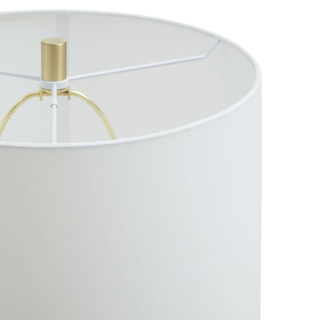 Talia White Fabric Shade Table Lamp