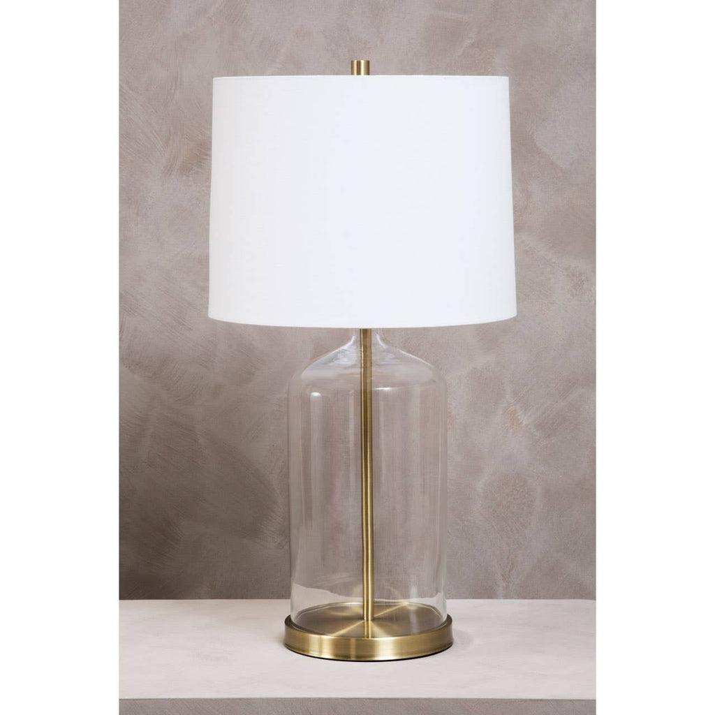Talia White Fabric Shade Table Lamp