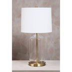 Talia White Fabric Shade Table Lamp