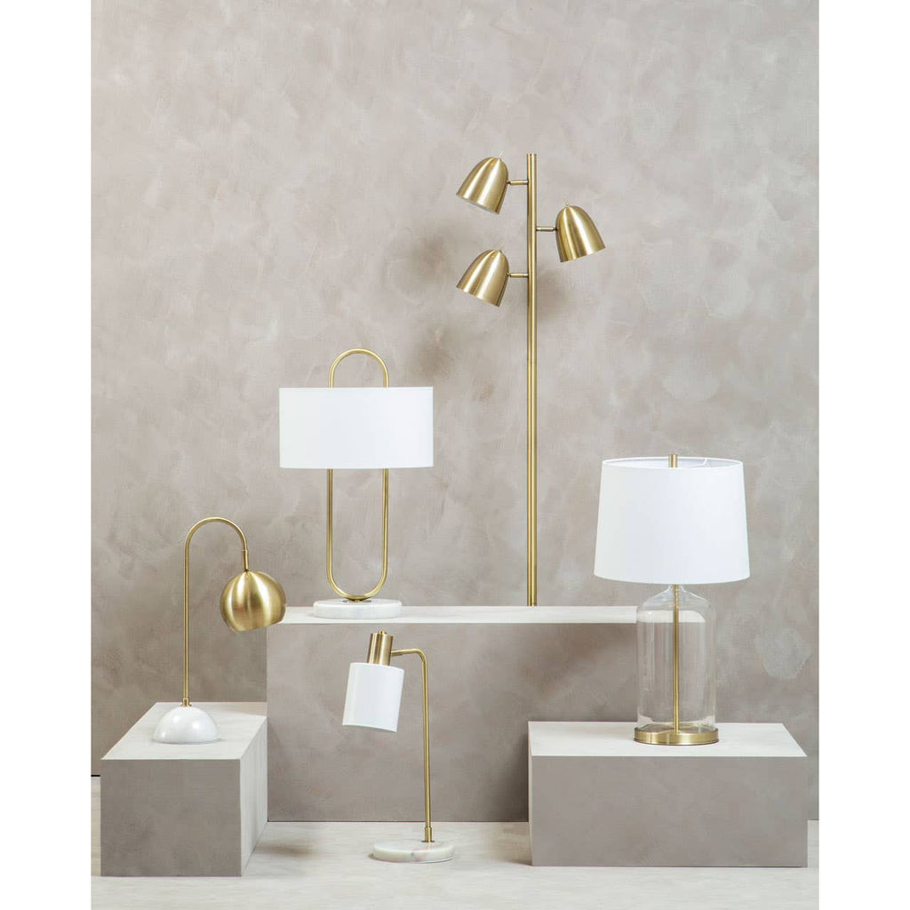 Talia White Fabric Shade Table Lamp