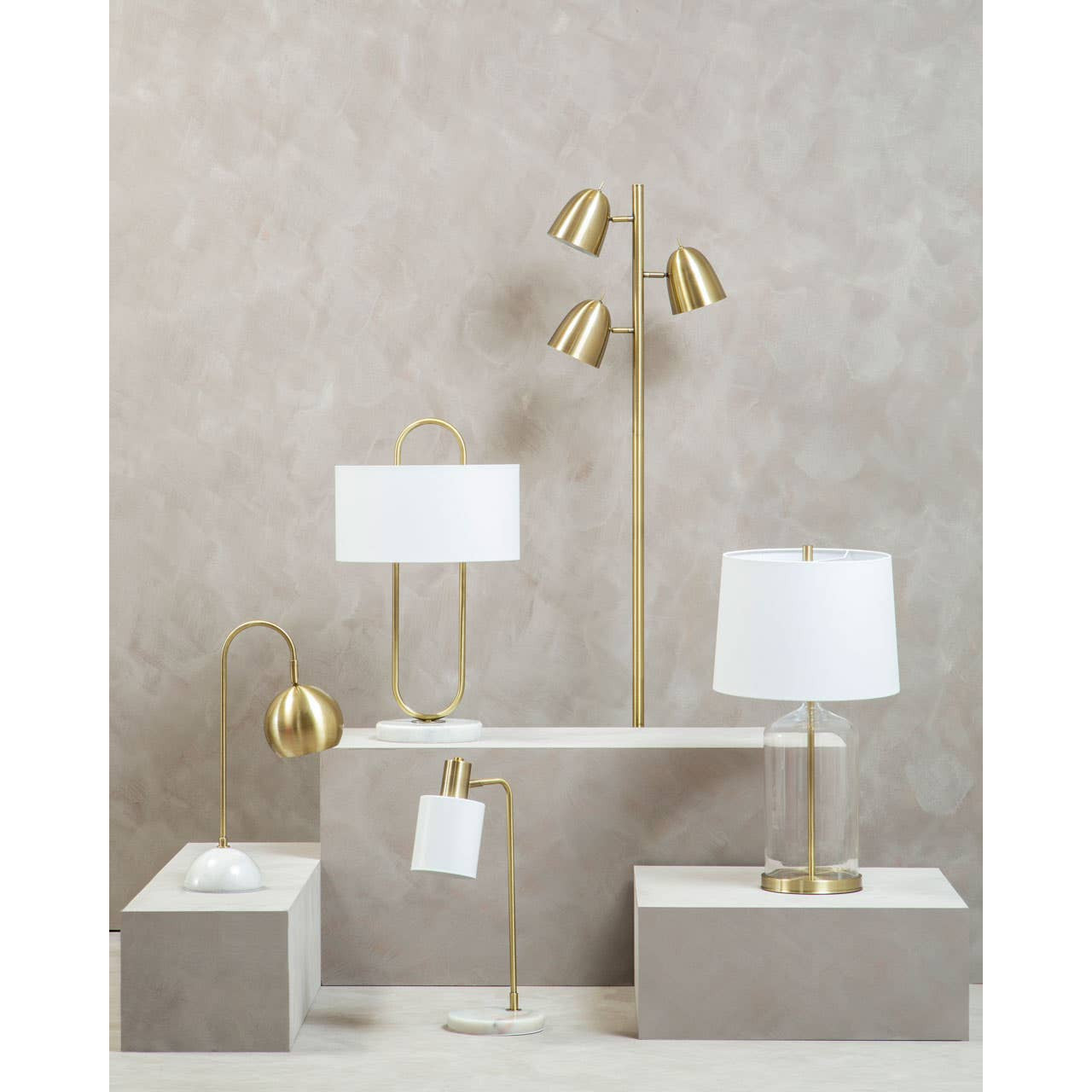 Talia White Fabric Shade Table Lamp