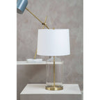 Talia White Fabric Shade Table Lamp