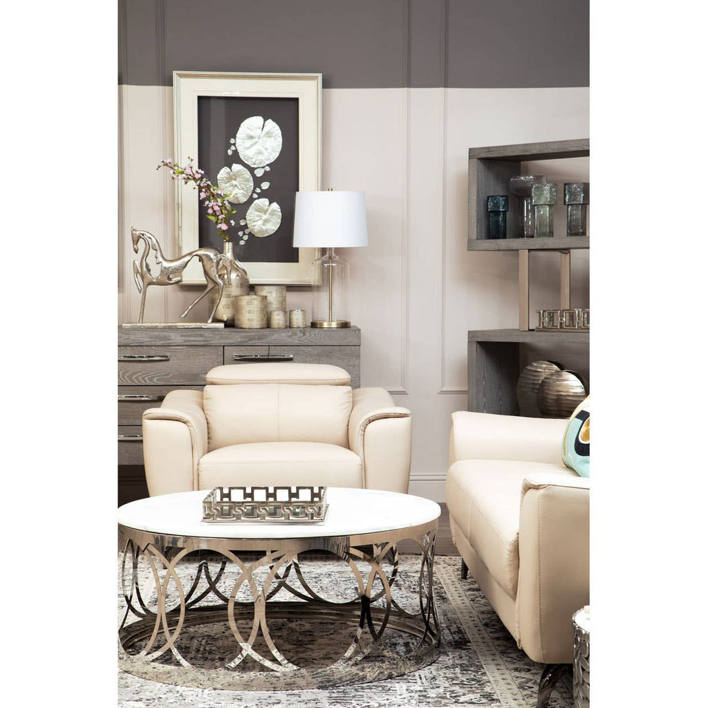 Talia White Fabric Shade Table Lamp