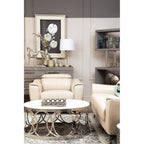 Talia White Fabric Shade Table Lamp