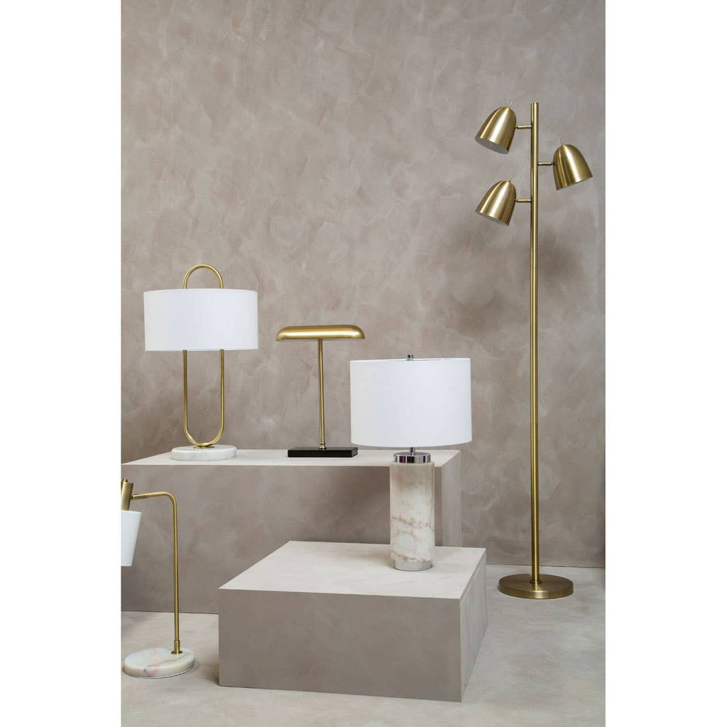 Halley Brass Finish Desk Lamp