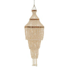 Coral Natural White and Amber Shell Large Pendant Shade