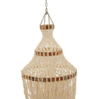 Coral Natural White and Amber Shell Large Pendant Shade