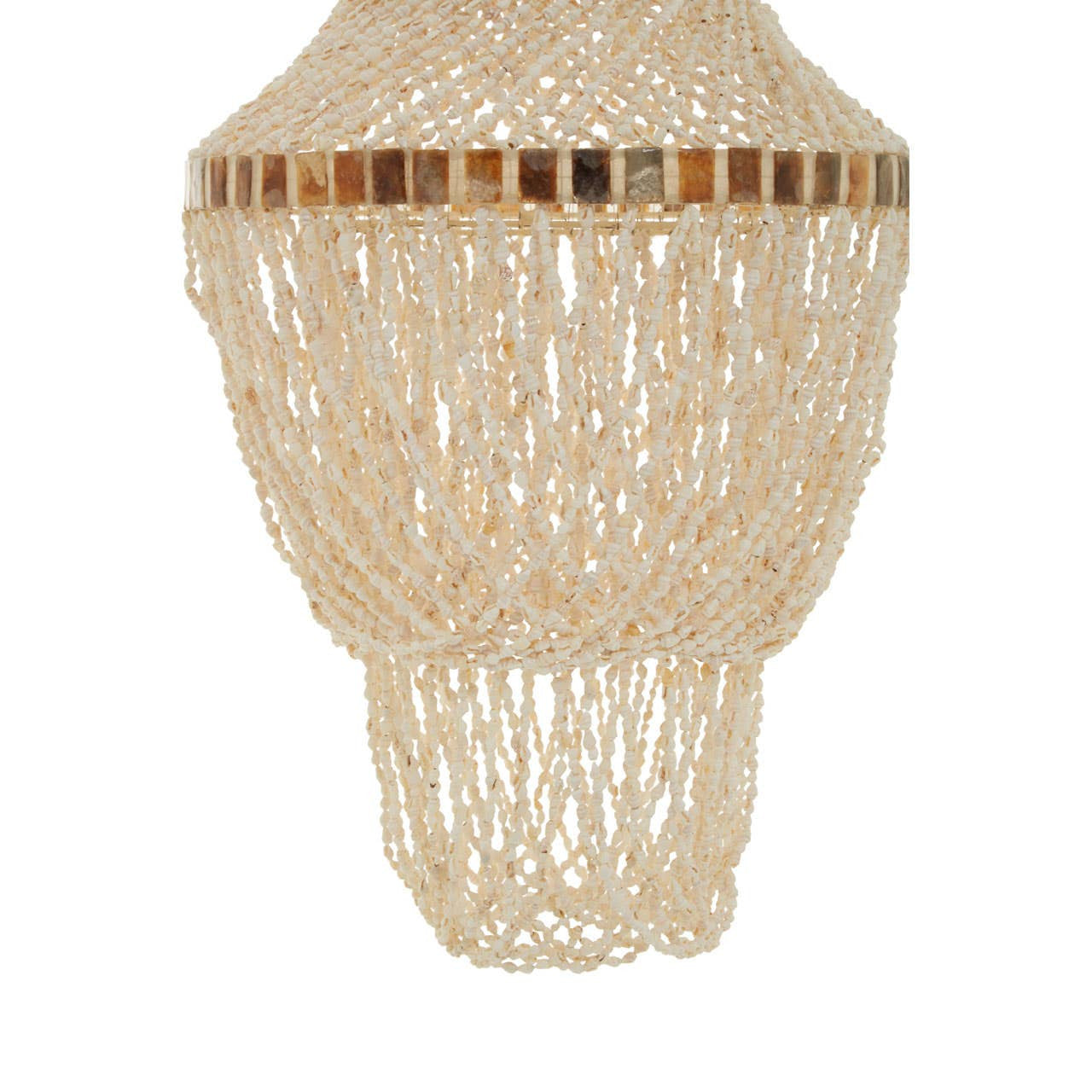 Coral Natural White and Amber Shell Pendant Shade