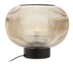 Delphine Large Ribbed Smoked Glass Table Lamp